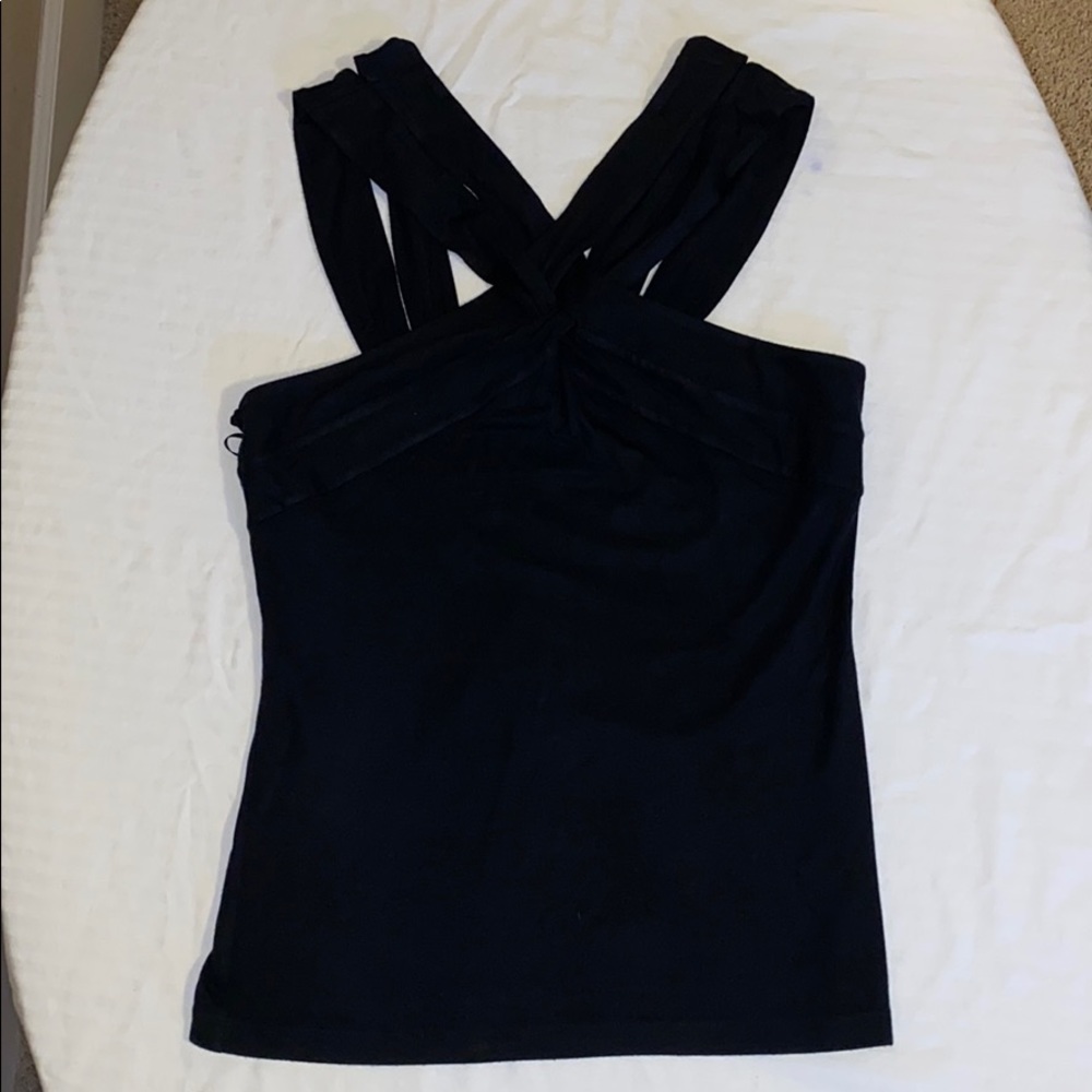The Limited black tank top with split straps